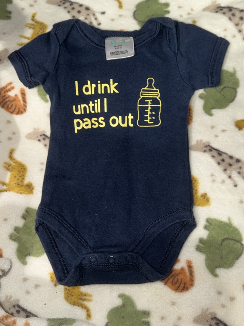 Custom Funny Baby Bottle Bodysuit 0–3 Months